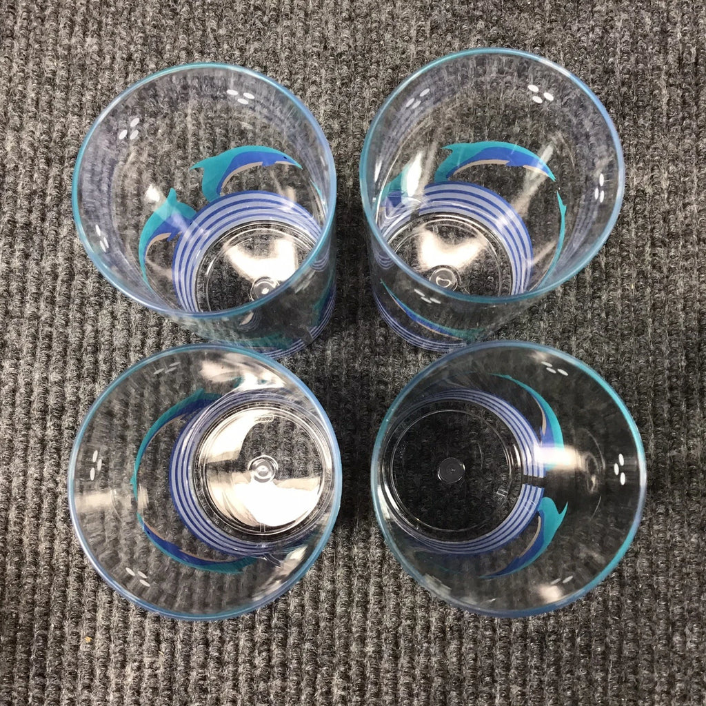Vtg 1986 Aladdin Kalor 16 oz. Dolphin￼ Design Set Of 4 Acrylic Highball Glasses | eBay