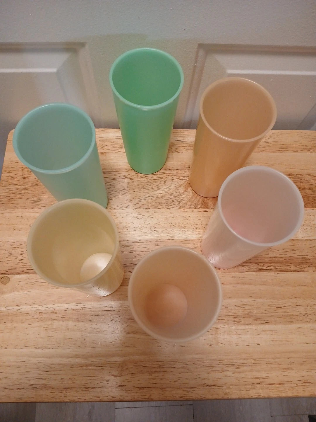 Tupperware Tall Drinking Cups Vintage 107 Pastel Tumblers Set Of 6 | eBay