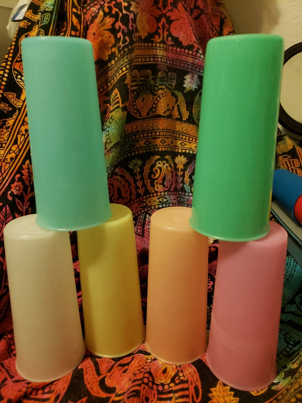 Vintage Tupperware 12 oz Pastel Tumbler Drinking Cups #115 Set of 6 | eBay