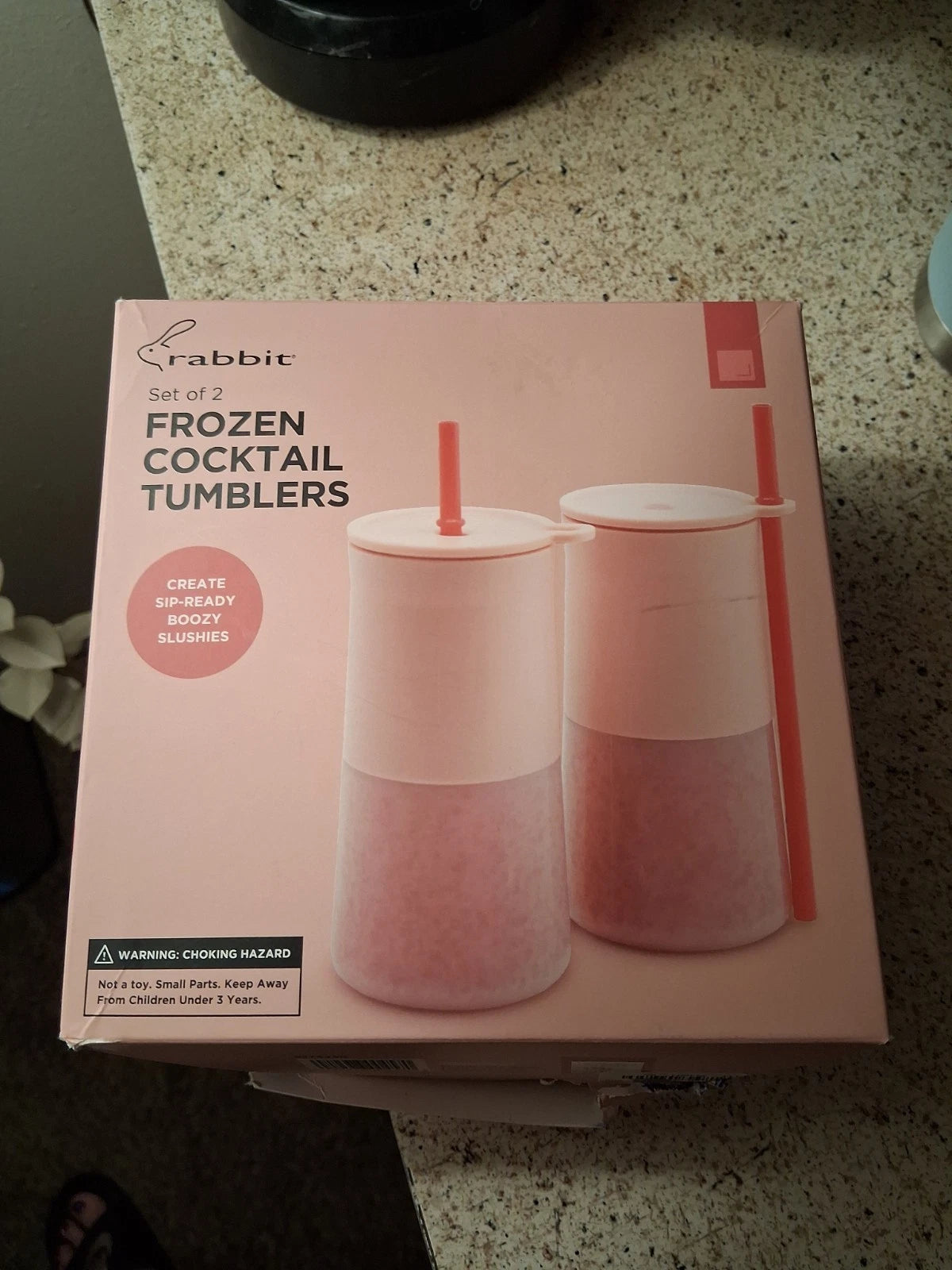 Set of 2 Rabbit Pink Frozen Cocktail Tumblers 12 oz Silicone New in Box TbX | eBay