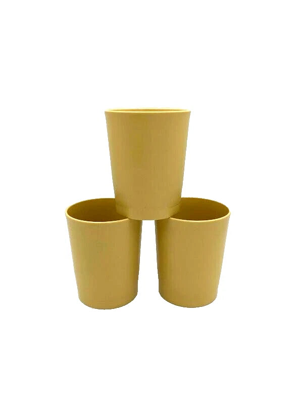 Tupperware 6 oz. Kids' Juice Glasses Vtg Harvest Gold #1251-21,22,23 Set of 3 | eBay