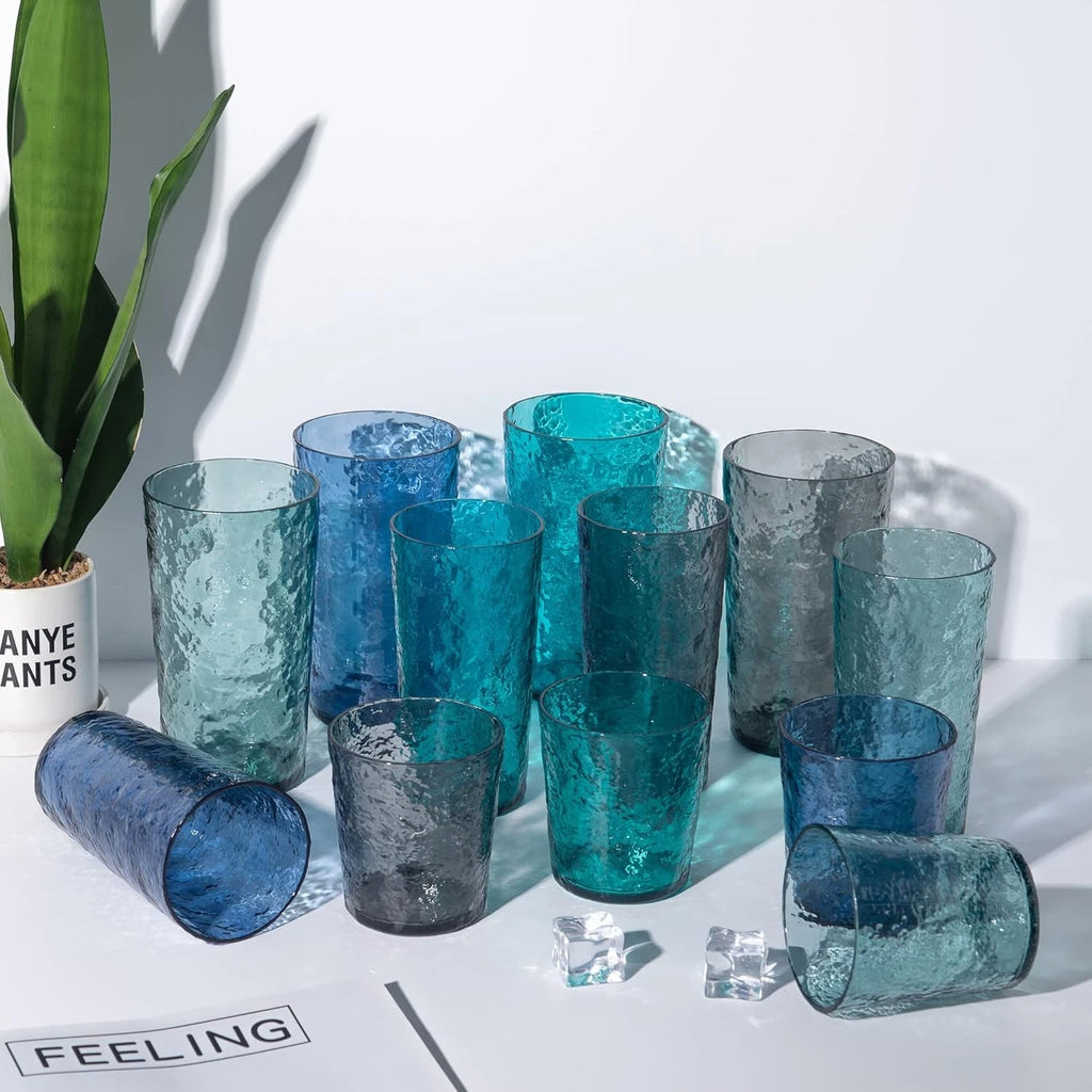 KX-WARE 18-ounce Acrylic Highball Glasses Plastic 6 Count (Pack of 1), Blue | eBay