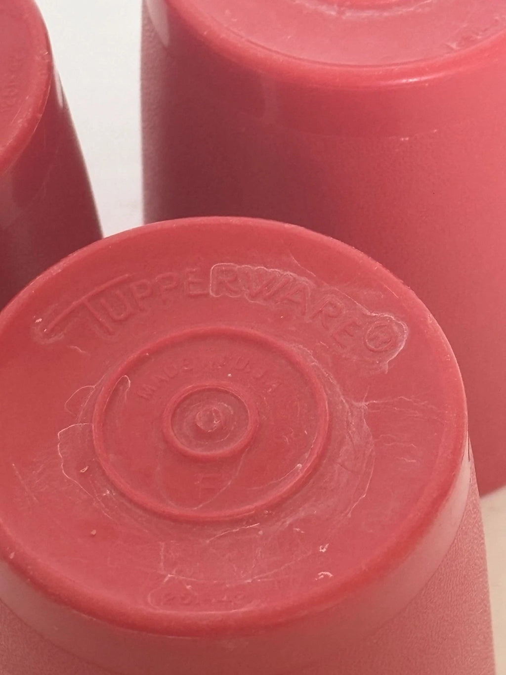 Vintage Tupperware Juice Cup Red Plastic Small Tumbler 6 oz Style 1251 Set of 3 | eBay