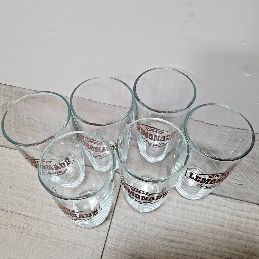 Vintage Crisa Libbey Country Folk Collection Tumblers Lemonade Glasses Set of 6 | eBay