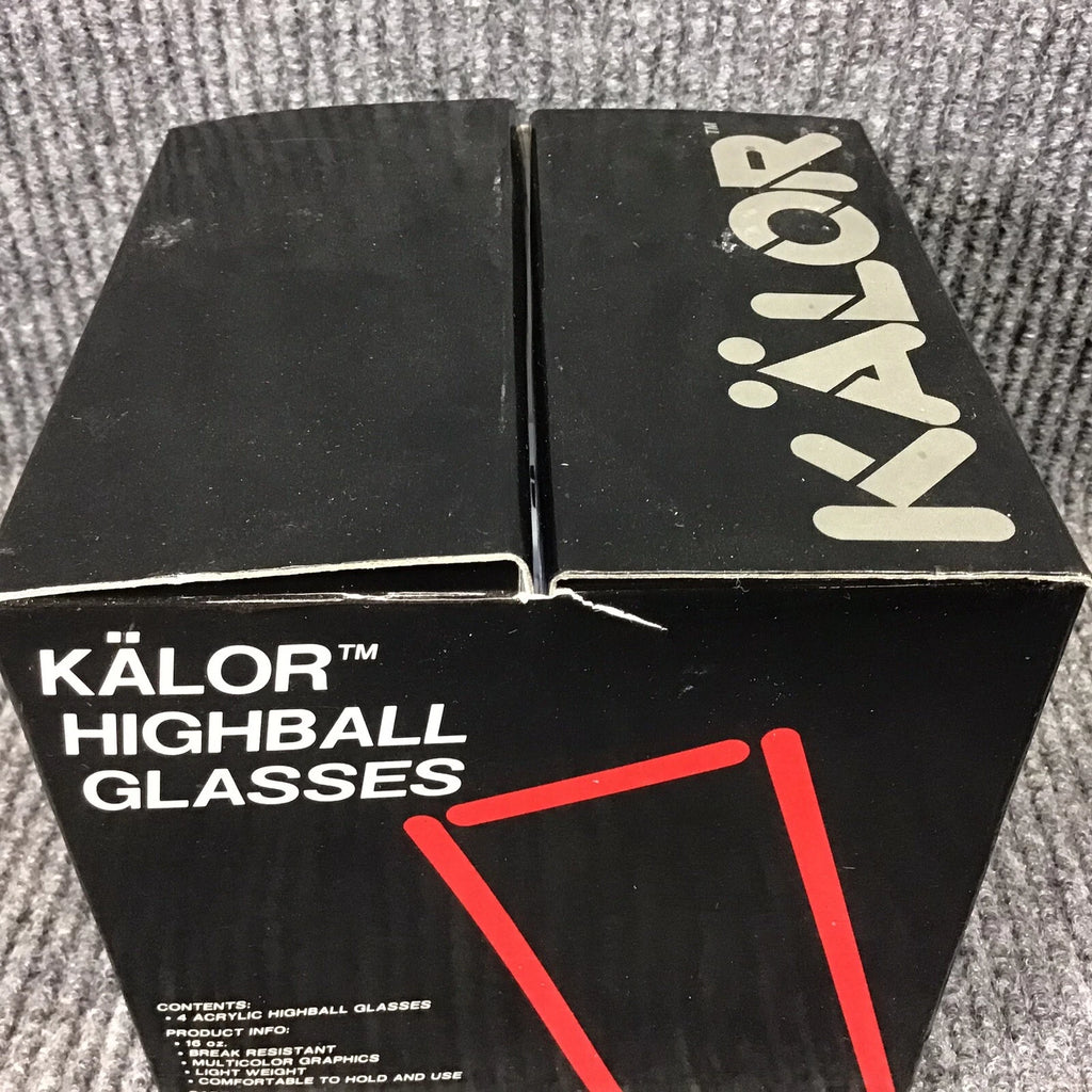 Vtg 1986 Aladdin Kalor 16 oz. Dolphin￼ Design Set Of 4 Acrylic Highball Glasses | eBay