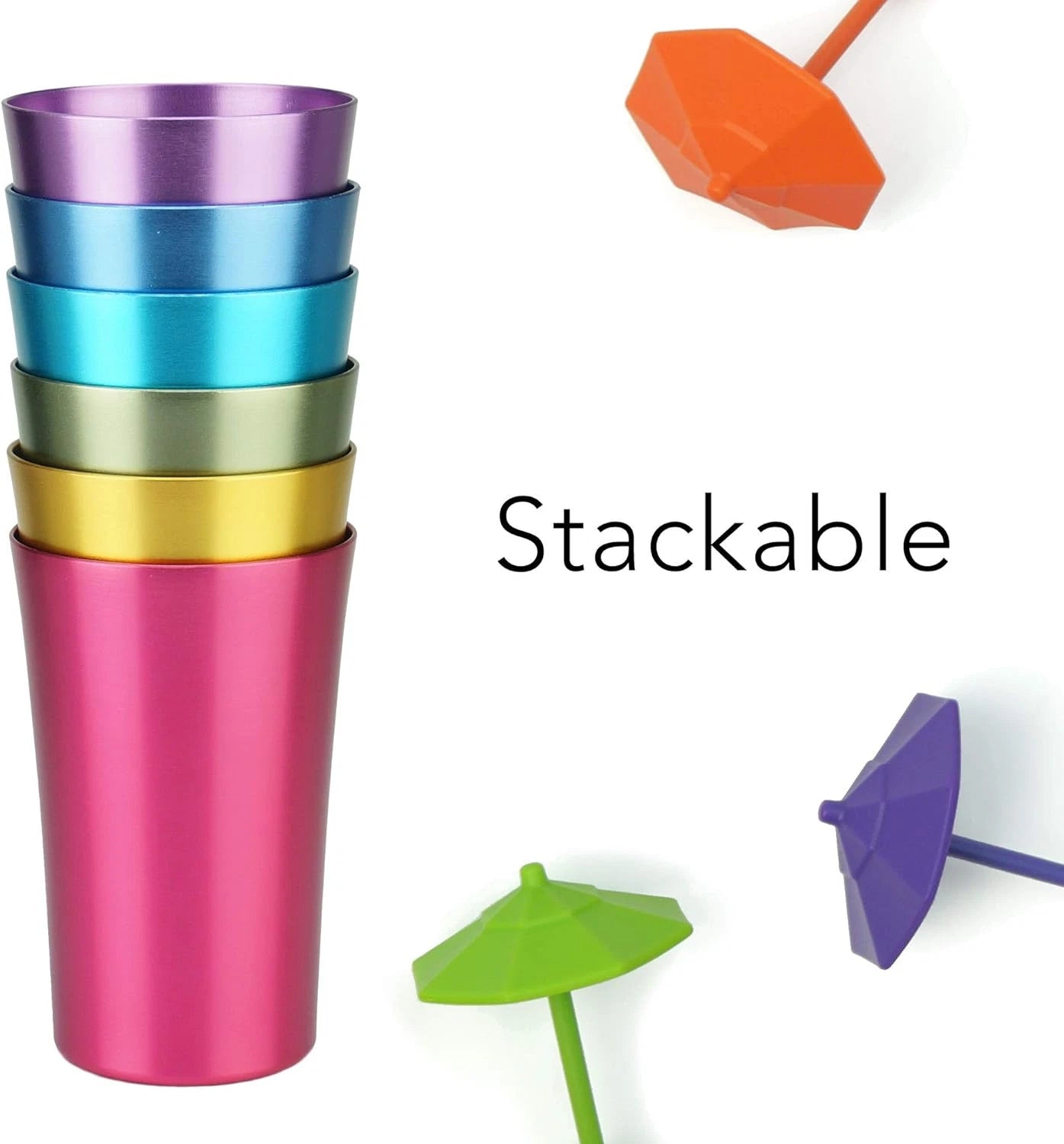 Aluminum Water Tumblers Set of 6 Different Color for Children Adults Travelling | eBay