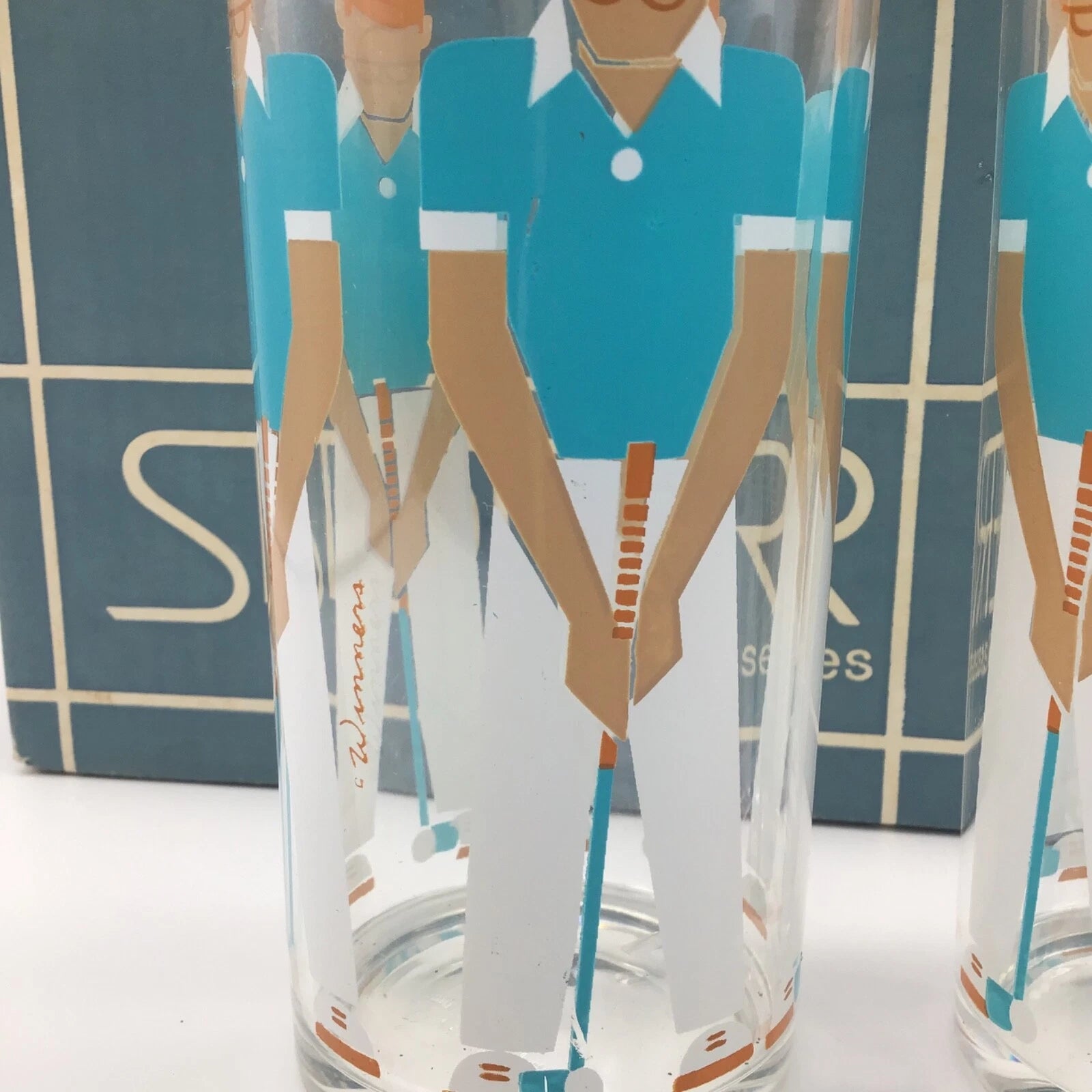 Stotter Golf Theme Large Plastic Glasses Set Of 6 New In Original Box 20 Ounce | eBay