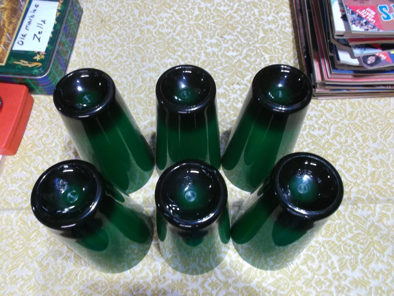 Set of 6 Hard Plastic Tumblers Vivid Green | eBay
