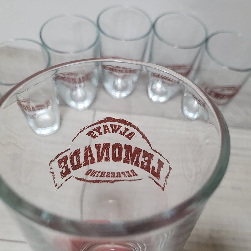 Vintage Crisa Libbey Country Folk Collection Tumblers Lemonade Glasses Set of 6 | eBay