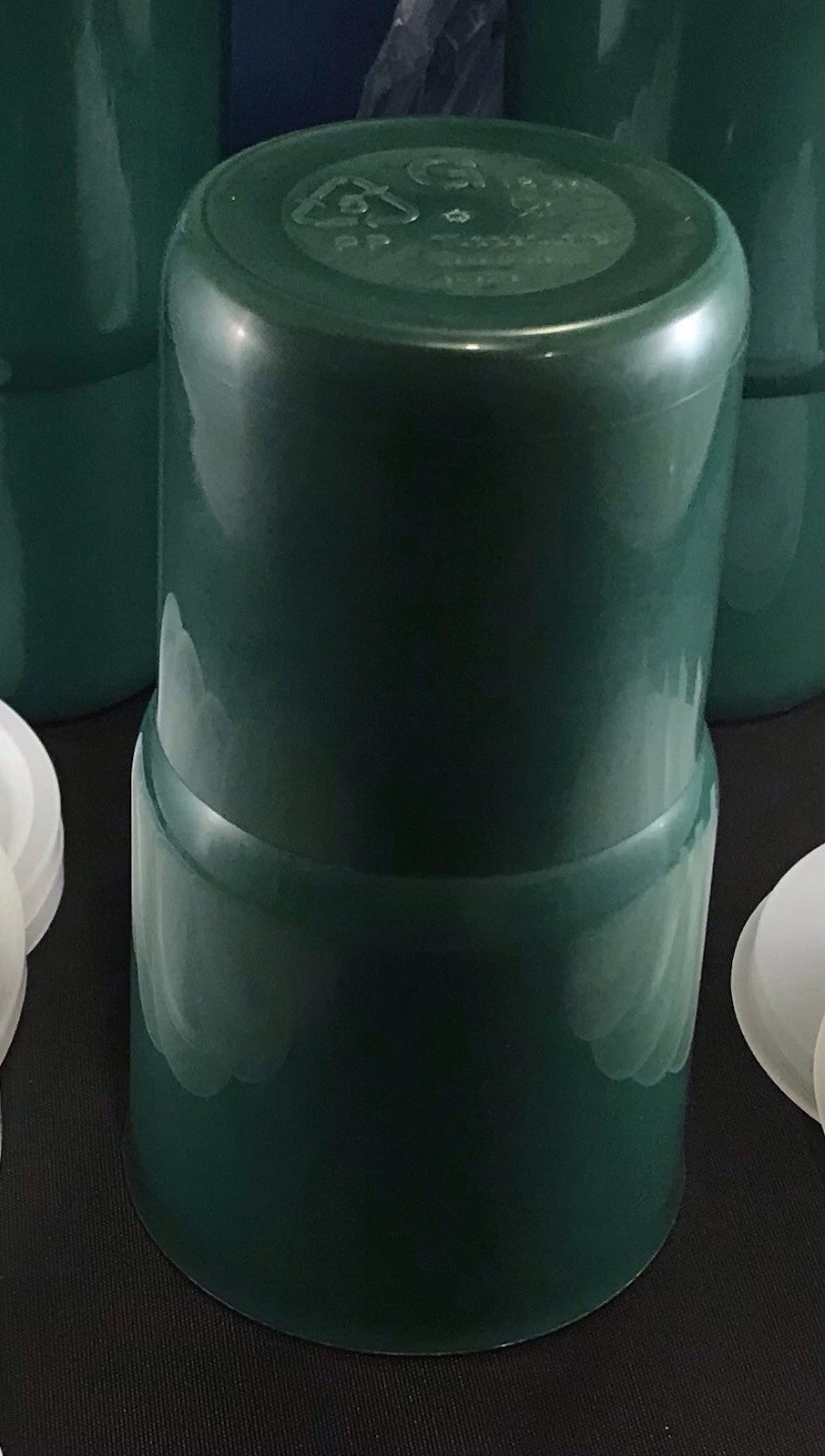 Set OF 6 TUPPERWARE 12oz STACKABLE GREEN TUMBLERS #2412 WITH LIDS And Sippers | eBay