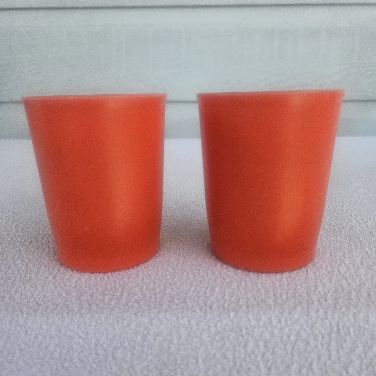 Tupperware 8oz 6oz Tumblers Plastic Cups Avocado Green Orange 1320 Set of 4 | eBay