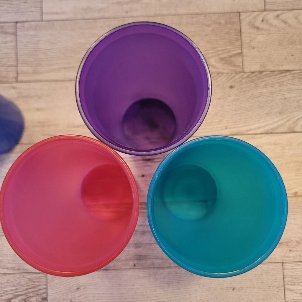 Vintage Tupperware Lot of 6 Jewel Tone Plastic Tumblers 9 12 16 oz Drinking Cups | eBay