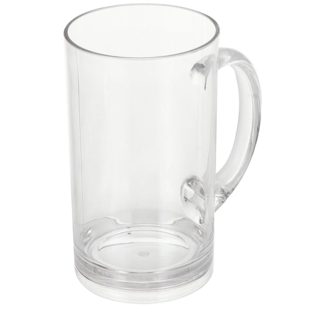 Set of 2 Transparent Beer Mug Tall Mugs with Handle Coffee Clear Drinking Cup | eBay
