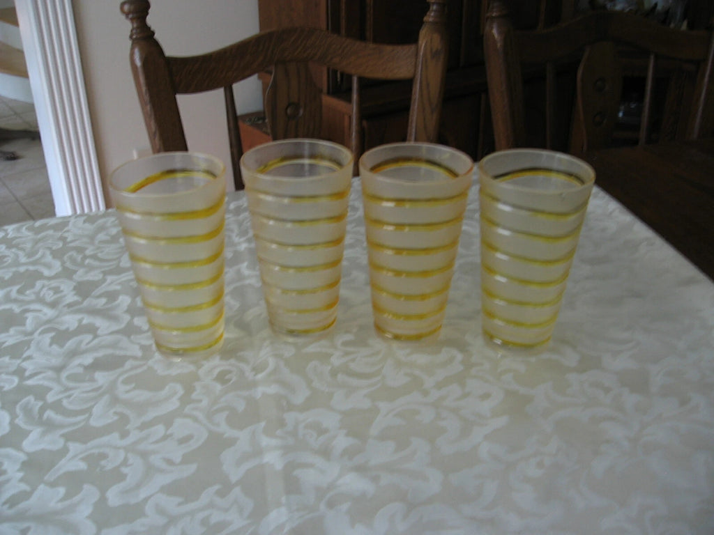 Acrylic Tumbler Drinking Glass Lot of 4 Frosted w/ Horizontal Lines 16 oz Taiwan | eBay