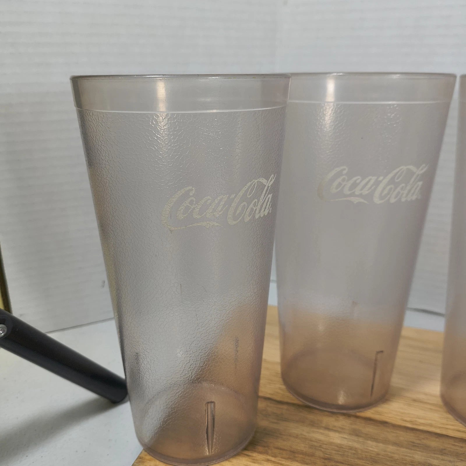 Lot of 6 Coca-Cola 24oz Clear Plastic Restaurant Cups Carlisle USA Vintage | eBay