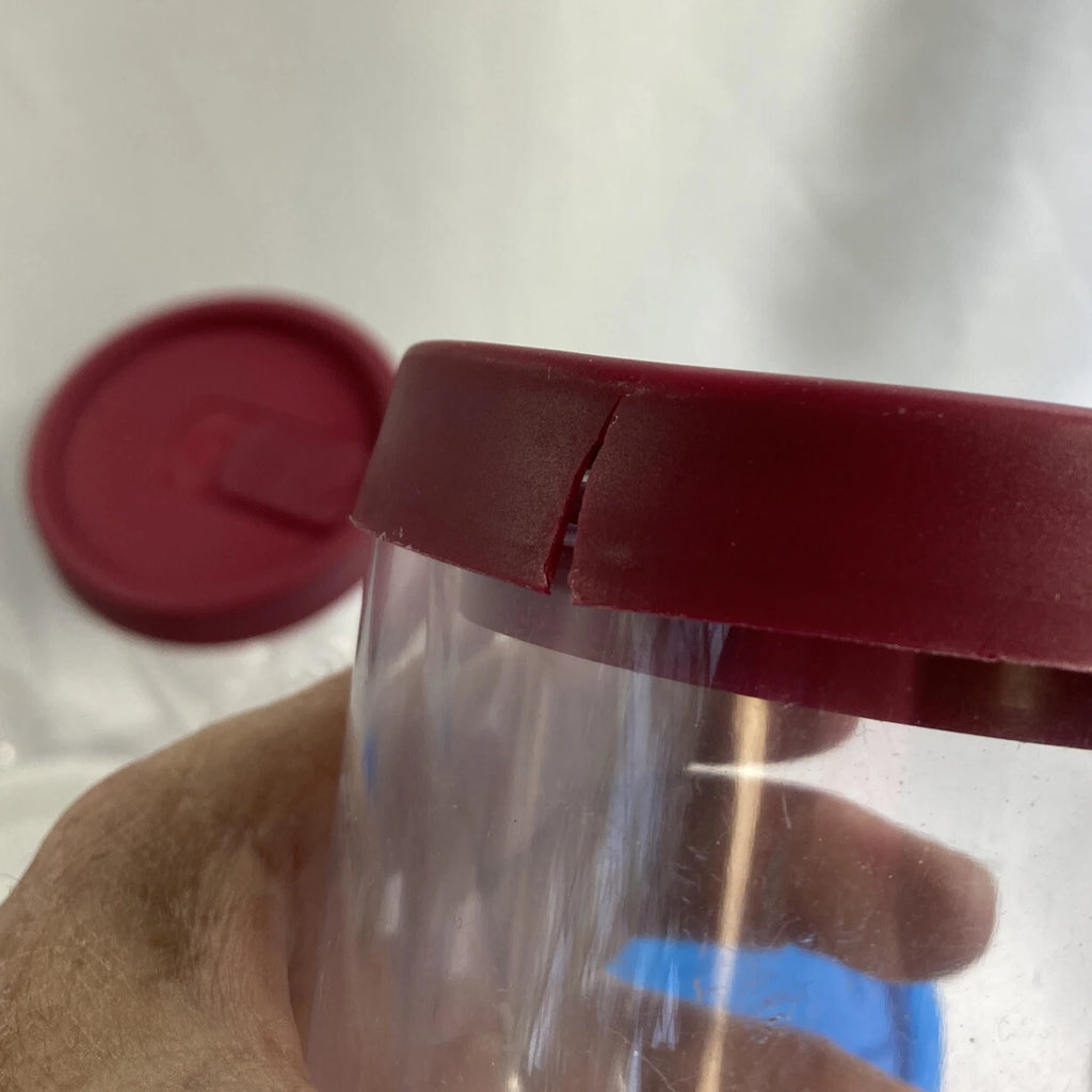 Wine Glass Plastic Tumbler Clear Encased Goblet Cups with Lid Set Of Six | eBay