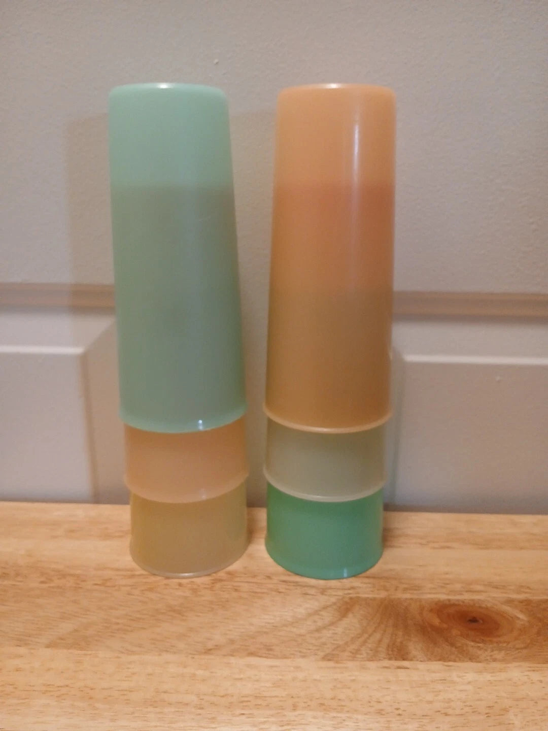 Tupperware Tall Drinking Cups Vintage 107 Pastel Tumblers Set Of 6 | eBay