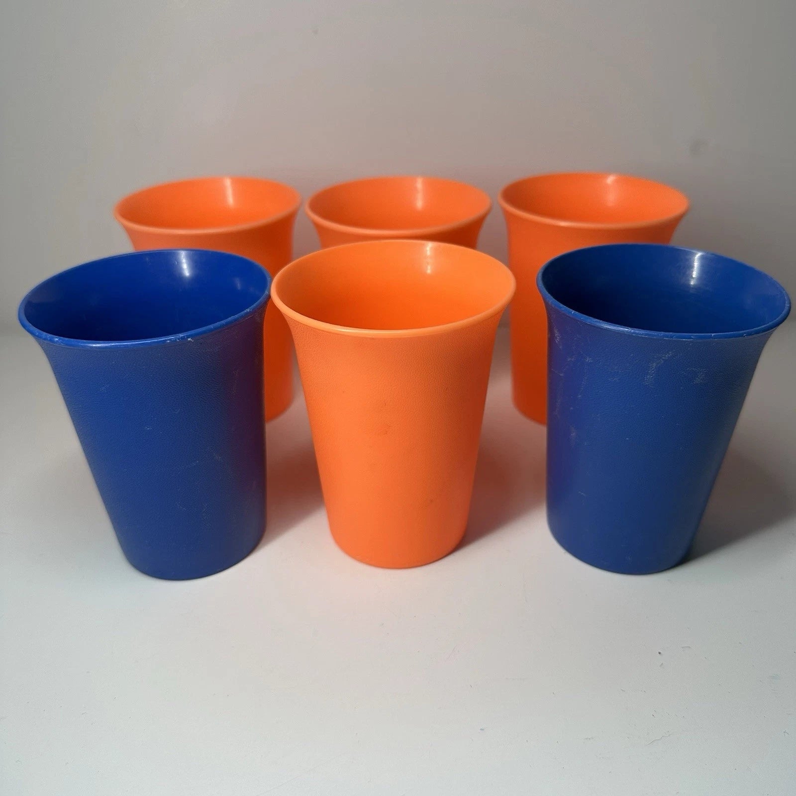Vintage Lot Set of 6 Tupperware #109 Orange & Blue Kids Bell Tumbler Cups 7 oz | eBay