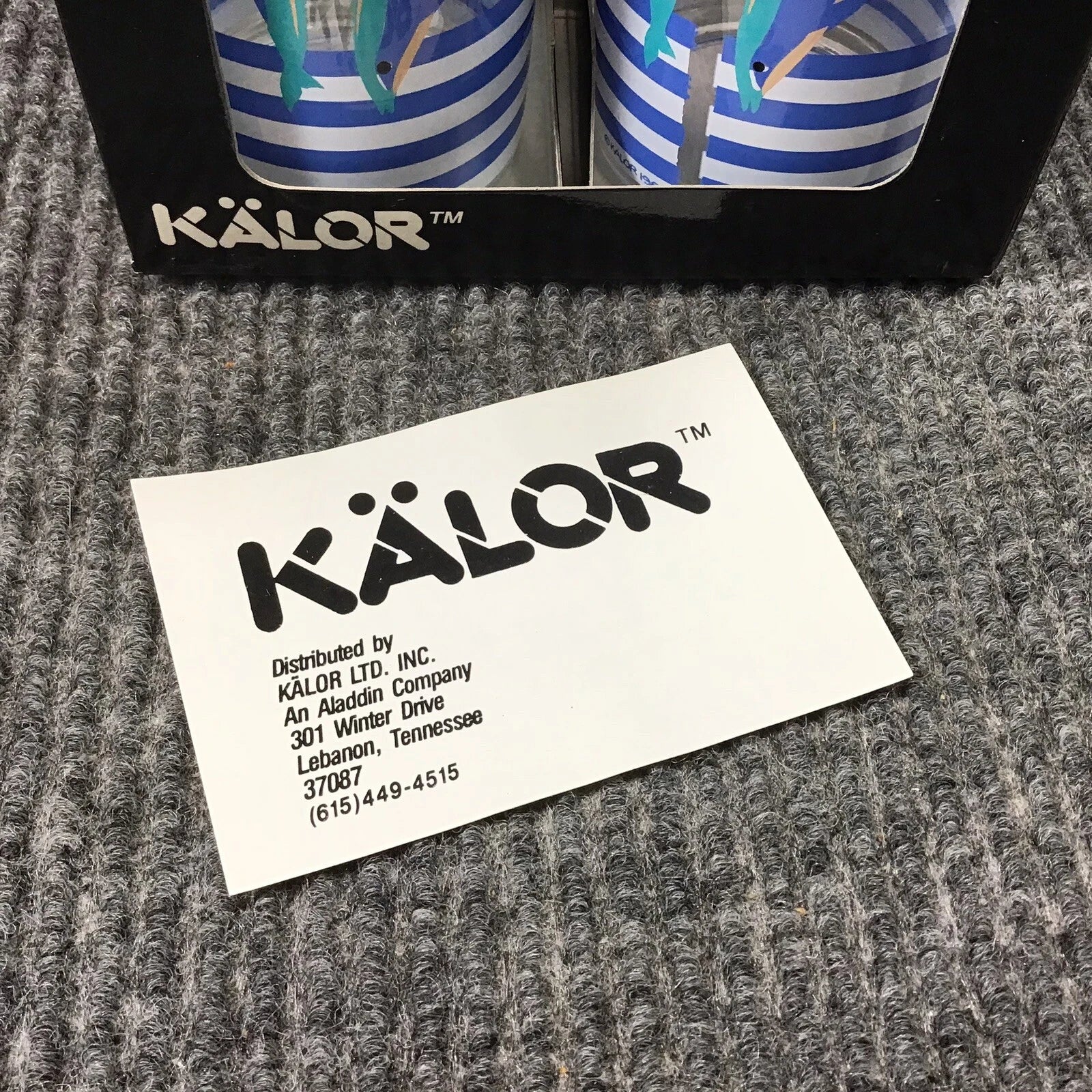Vtg 1986 Aladdin Kalor 16 oz. Dolphin￼ Design Set Of 4 Acrylic Highball Glasses | eBay