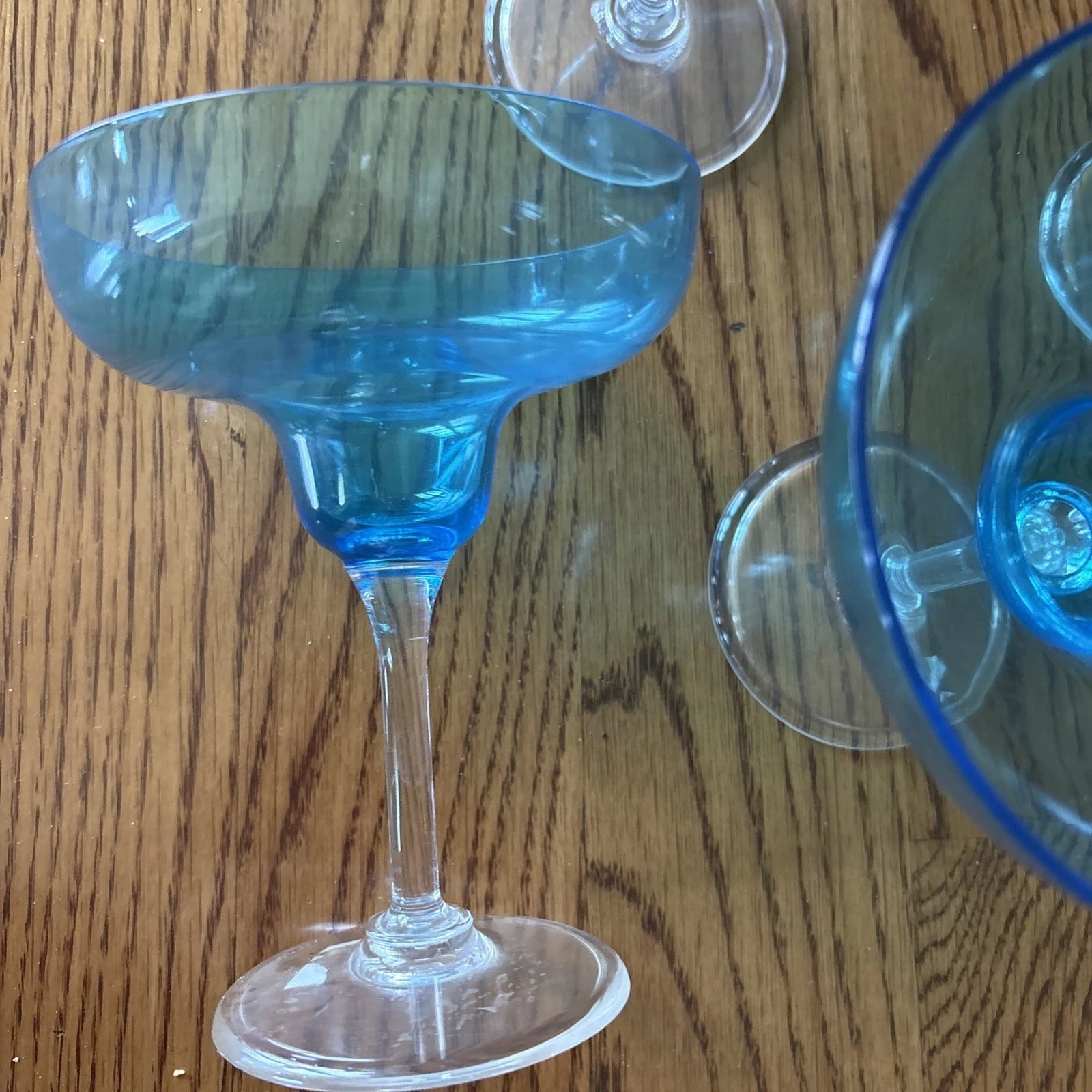 Set 6 Blue Plastic Acrylic Margarita Glasses Frozen Drinks New Precision Craft | eBay