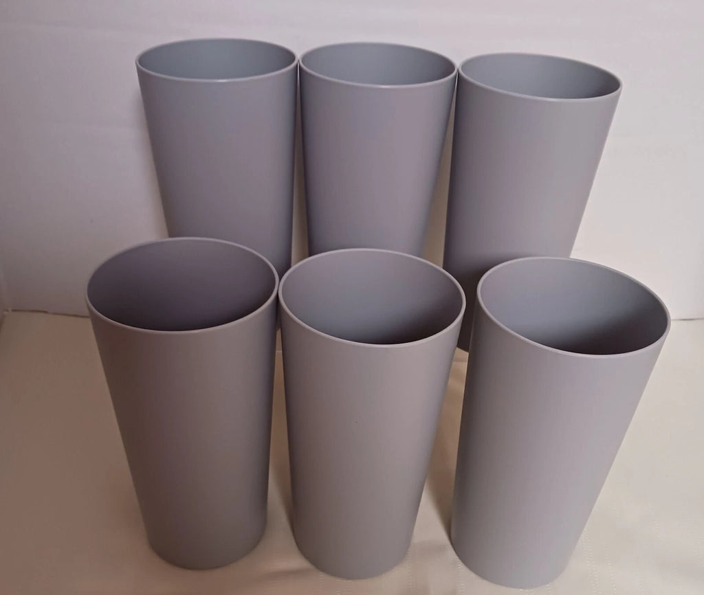 Mainstays Plastic 26 Ounce Tumbler Cups Set Of 6, Gray Color BPA Free New | eBay