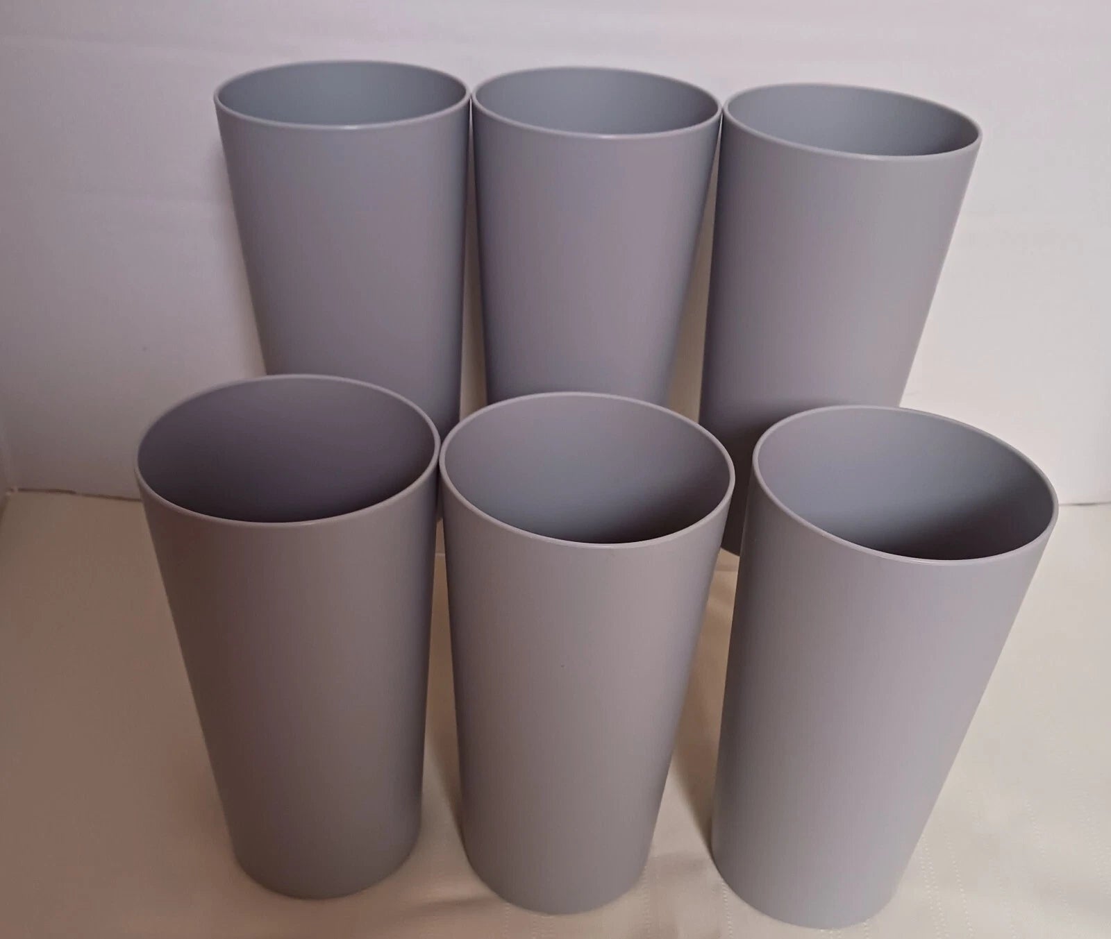 Mainstays Plastic 26 Ounce Tumbler Cups Set Of 6, Gray Color BPA Free New | eBay