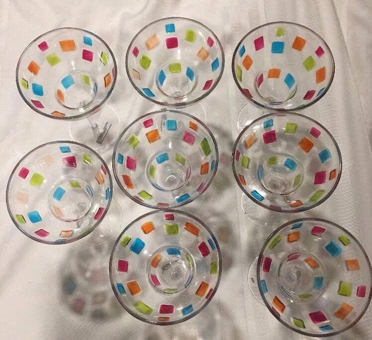 Set Of (6) Plastic Margharita Glasses | eBay