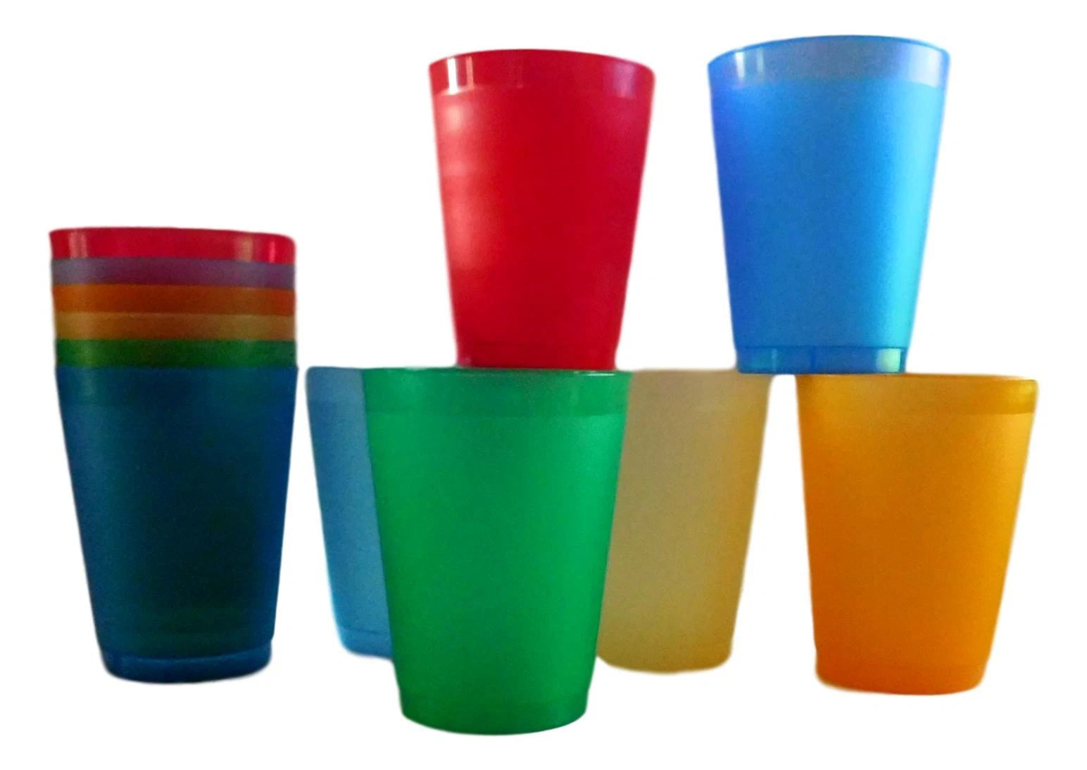 6 16 Ounce Frosted Flexible Glasses - 7 Color Choice - Unbreakable | eBay