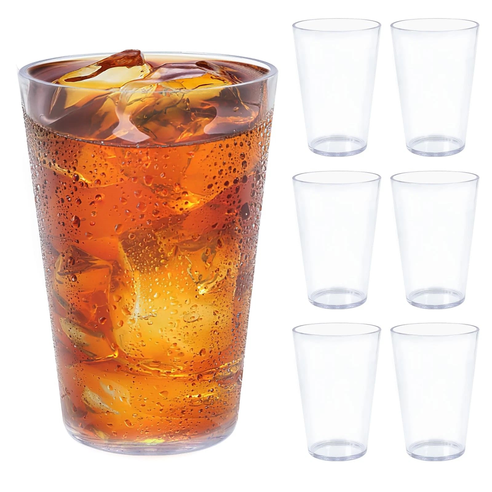 32oz BPA-free Plastic Cups Set of 6 - Reusable, Dishwasher, Freezer Safe | eBay