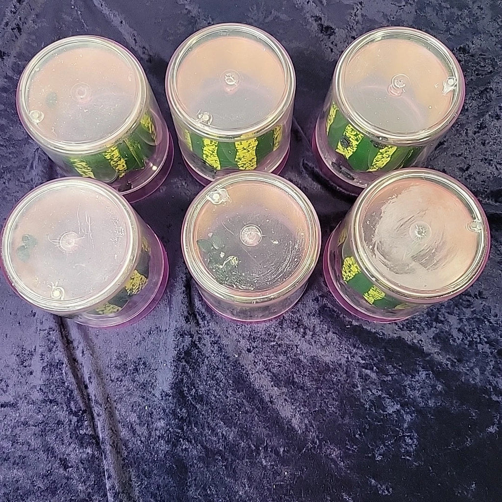 Set Of 6 Vintage Watermelon Theme Plastic Stackable Cups CB 1995 | eBay