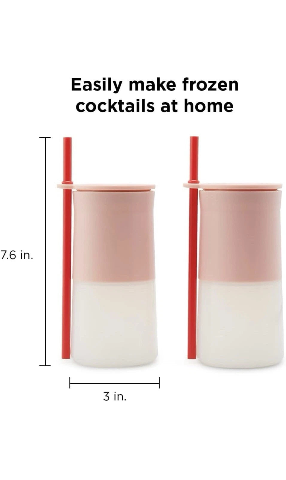 Rabbit Frozen Cocktail Silicone Tumbler, Set of 2, Pink Fill,Freeze,Squeeze,Sip! | eBay