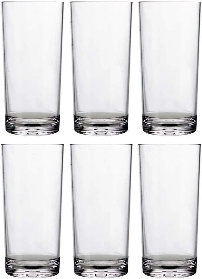 Elegant Set of 6 Clear 24oz Plastic Iced Tea Tumblers | Reusable and BPA-Free | eBay