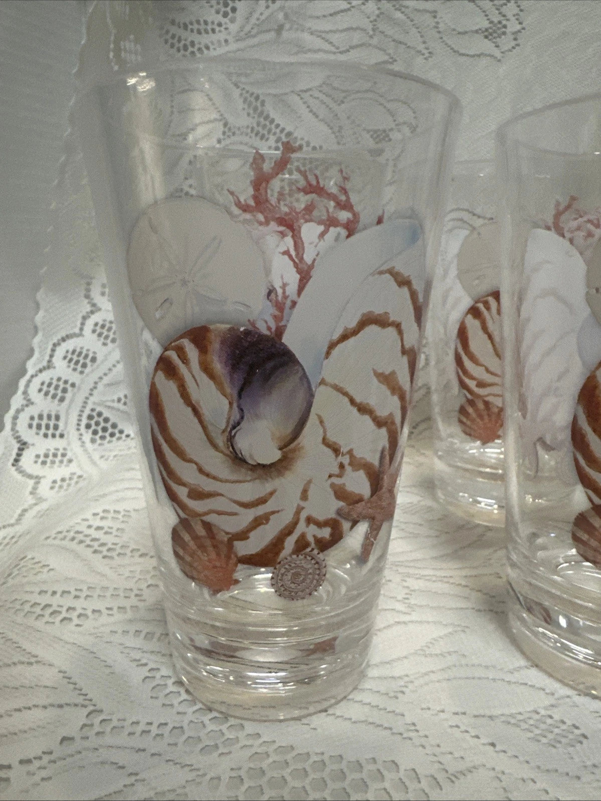 Seashell Acrylic Tumblers Seashells Conch Set of 6 Nautical | eBay