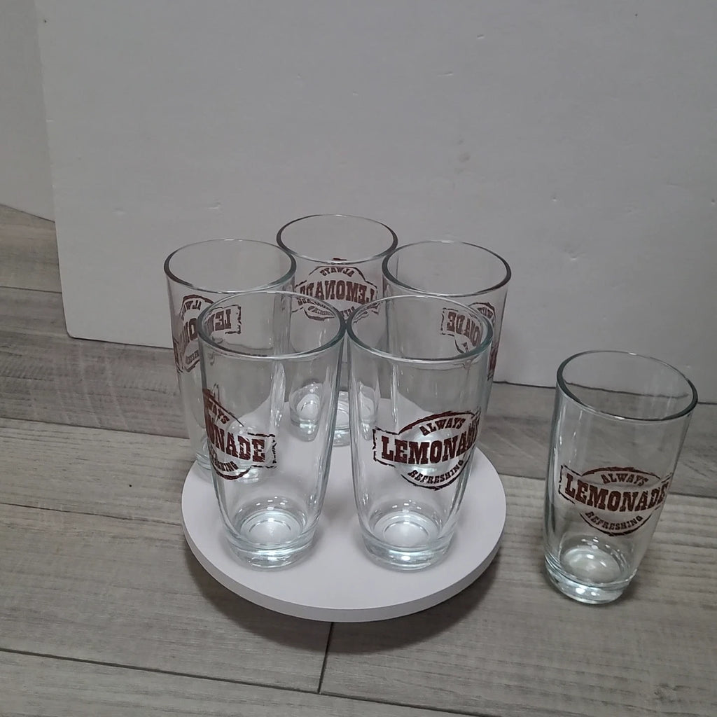 Vintage Crisa Libbey Country Folk Collection Tumblers Lemonade Glasses Set of 6 | eBay