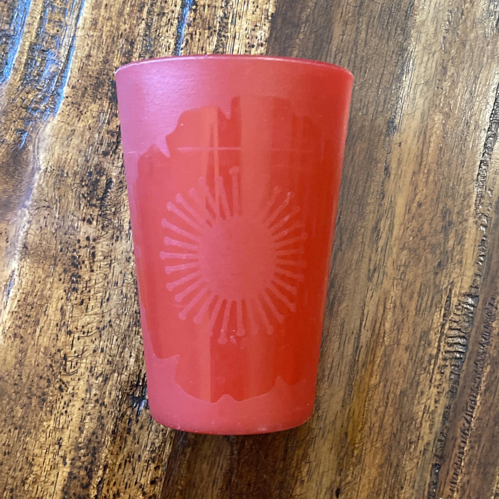 Vintage Set of 6 Red Plastic Cups with Flowers from Target | eBay