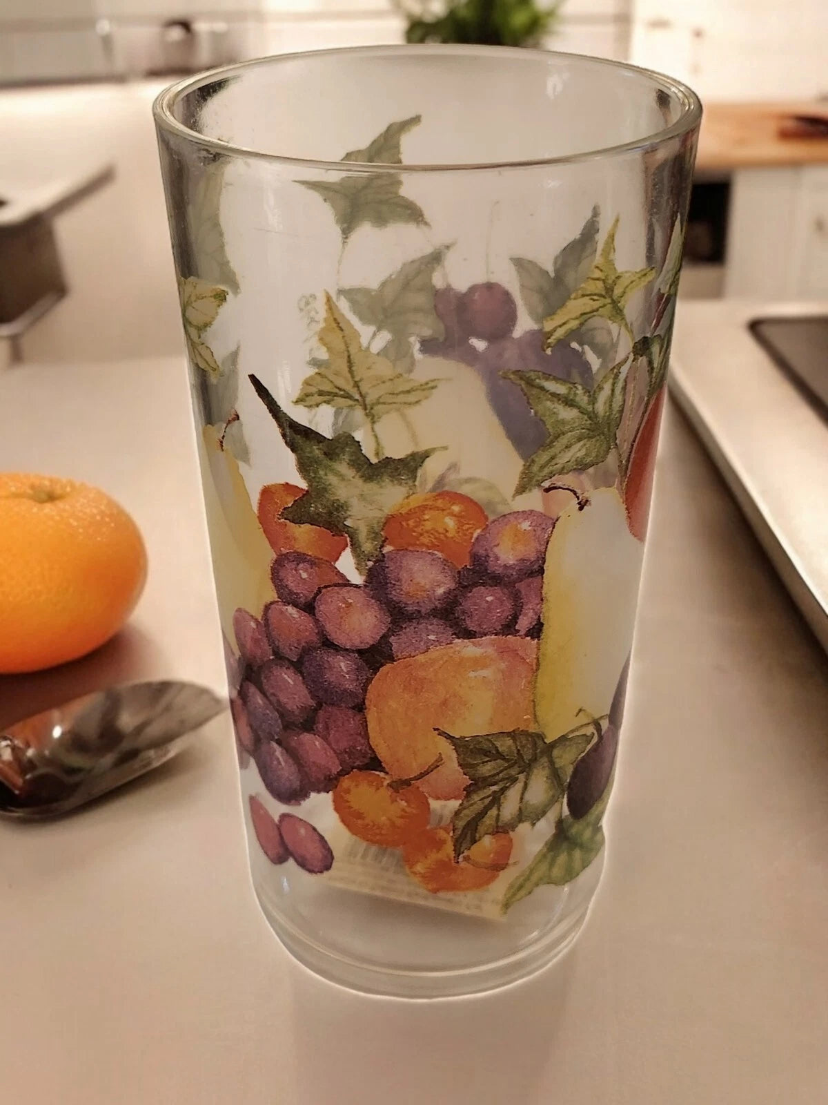 Set of 6 MCM Lucite Highball Glasses – Fruit Pattern Acrylic Drinkware | eBay