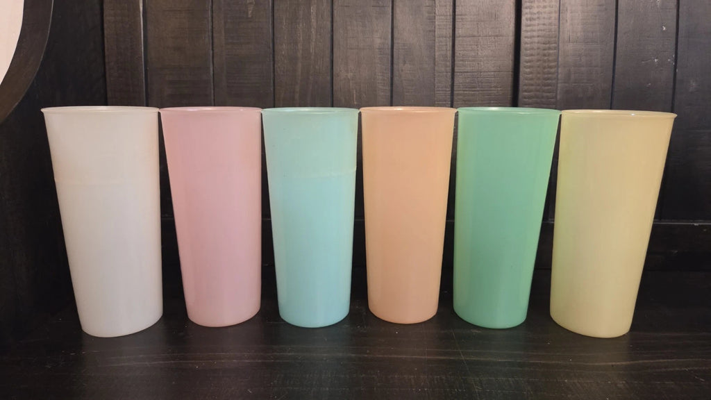 VTG. Set of 6 Tupperware Pastel Tumblers Drinking Cups, #107 | eBay