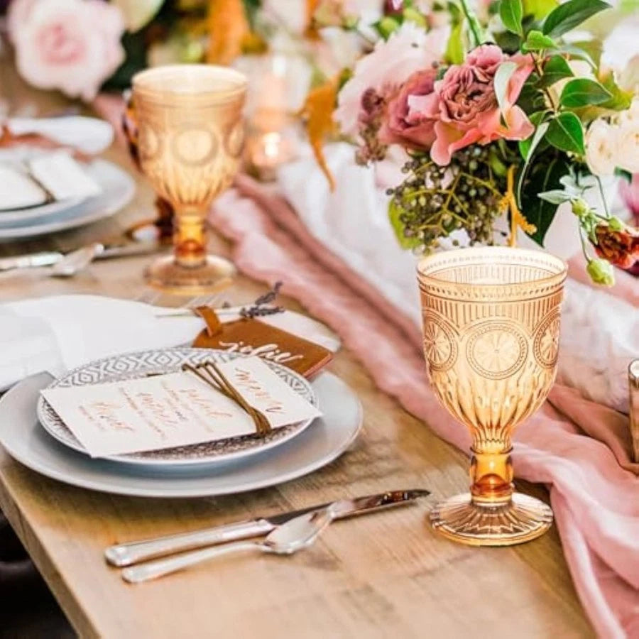 Vintage Wine Glasses Set of 6, Plastic Reusable 12 Ounce Colored Water | eBay