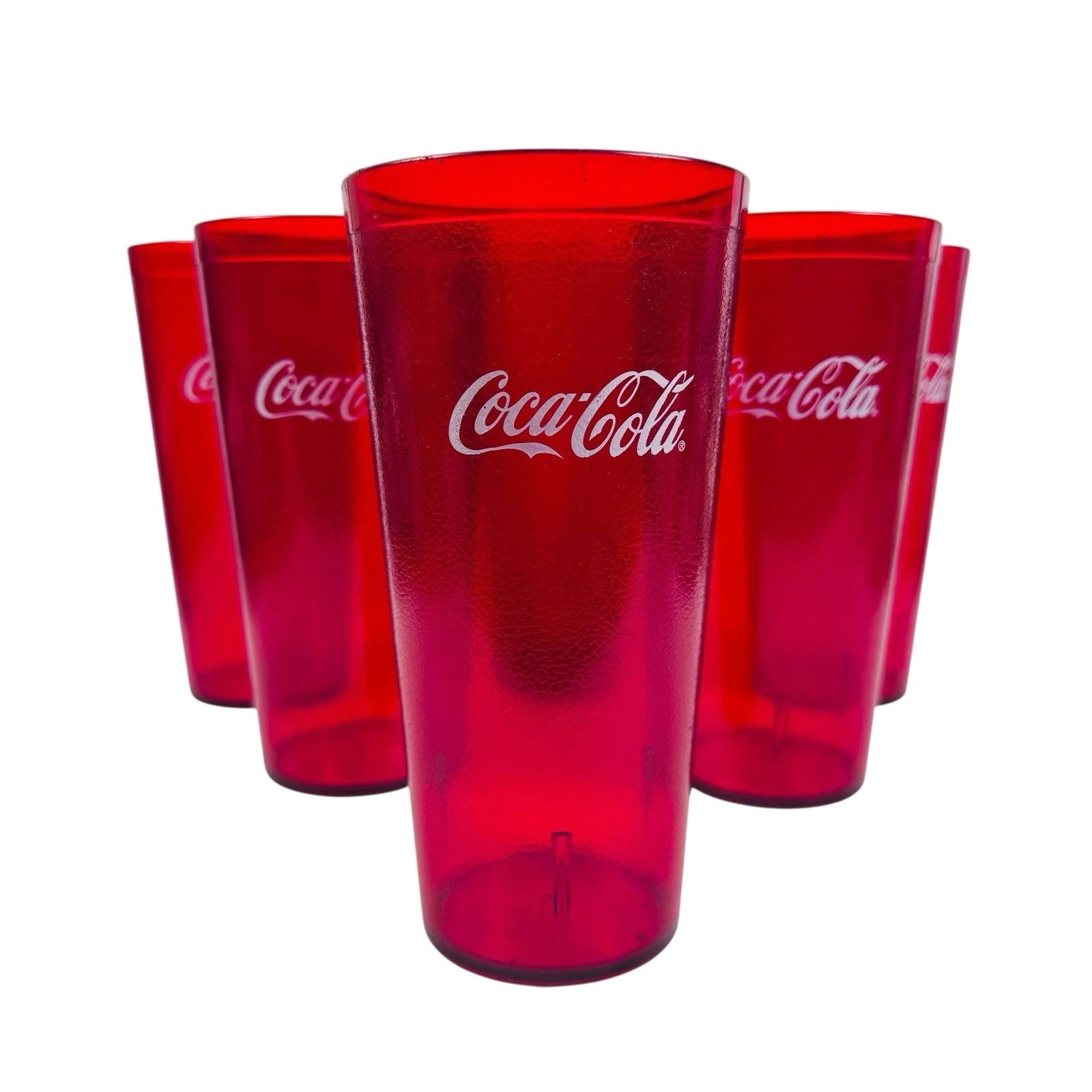 Coke Coca Cola Restaurant Red Plastic Tumblers Cups 20 oz Carlisle Lot of 6 New | eBay