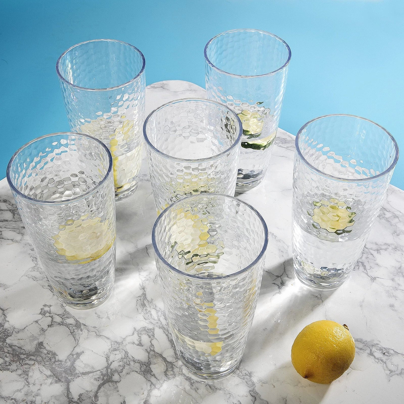 Unbreakable Plastic Tumbler Cups, Set of 6, Large Water Tumbler Set, 25 oz Hi... | eBay