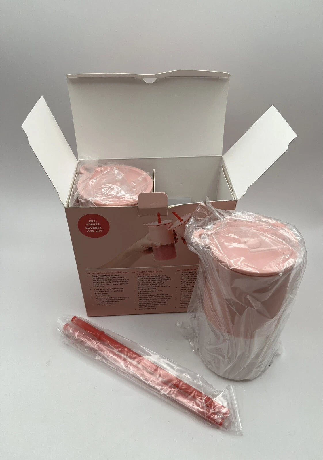 Rabbit Frozen Cocktail Pink Tumbler Set Of 2 Insulated Drink Cup, 12 oz NEW | eBay