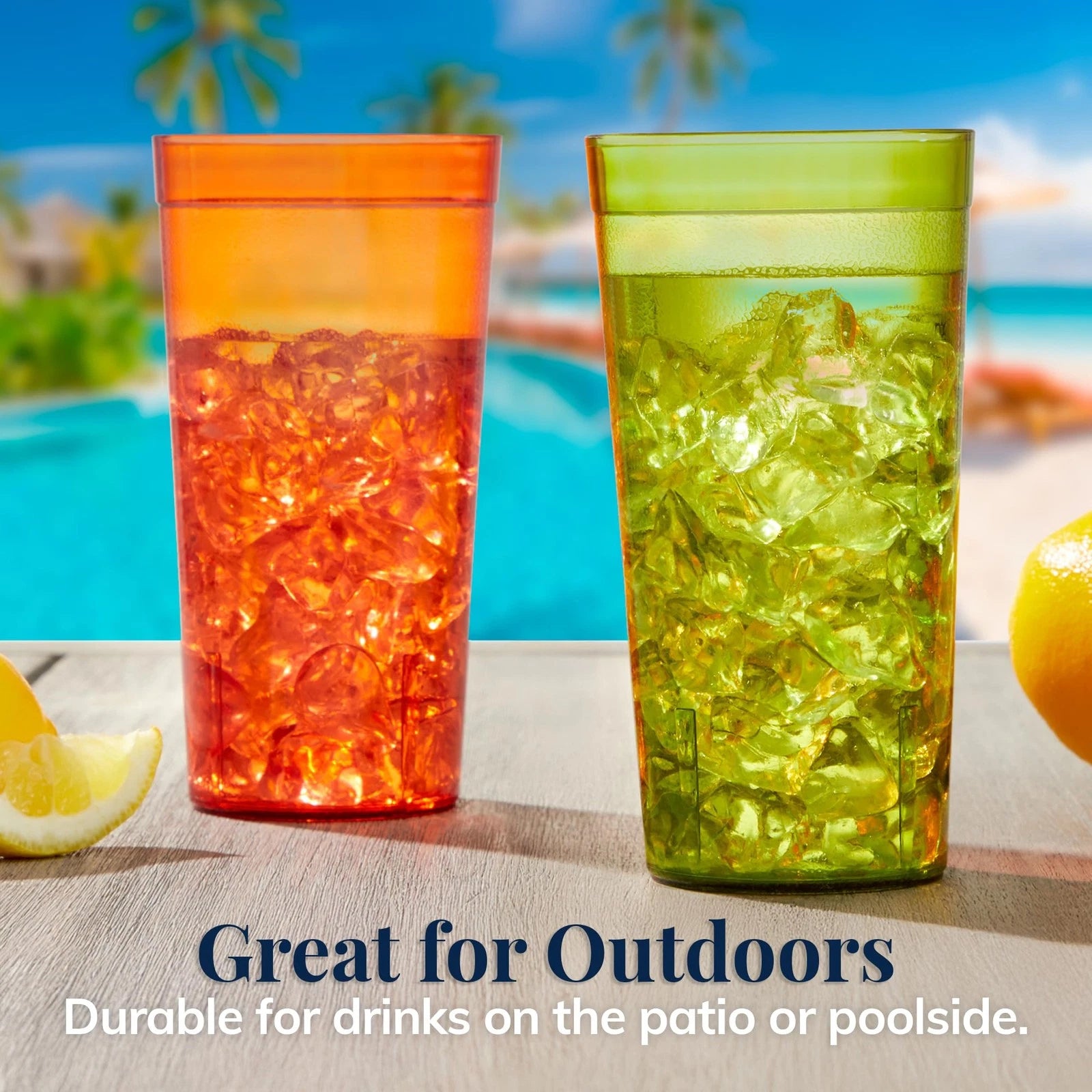 US Acrylic Cafe Plastic Reusable Tumblers (Set of 16) 20-ounce Water Cups Ass... 674894969943| eBay