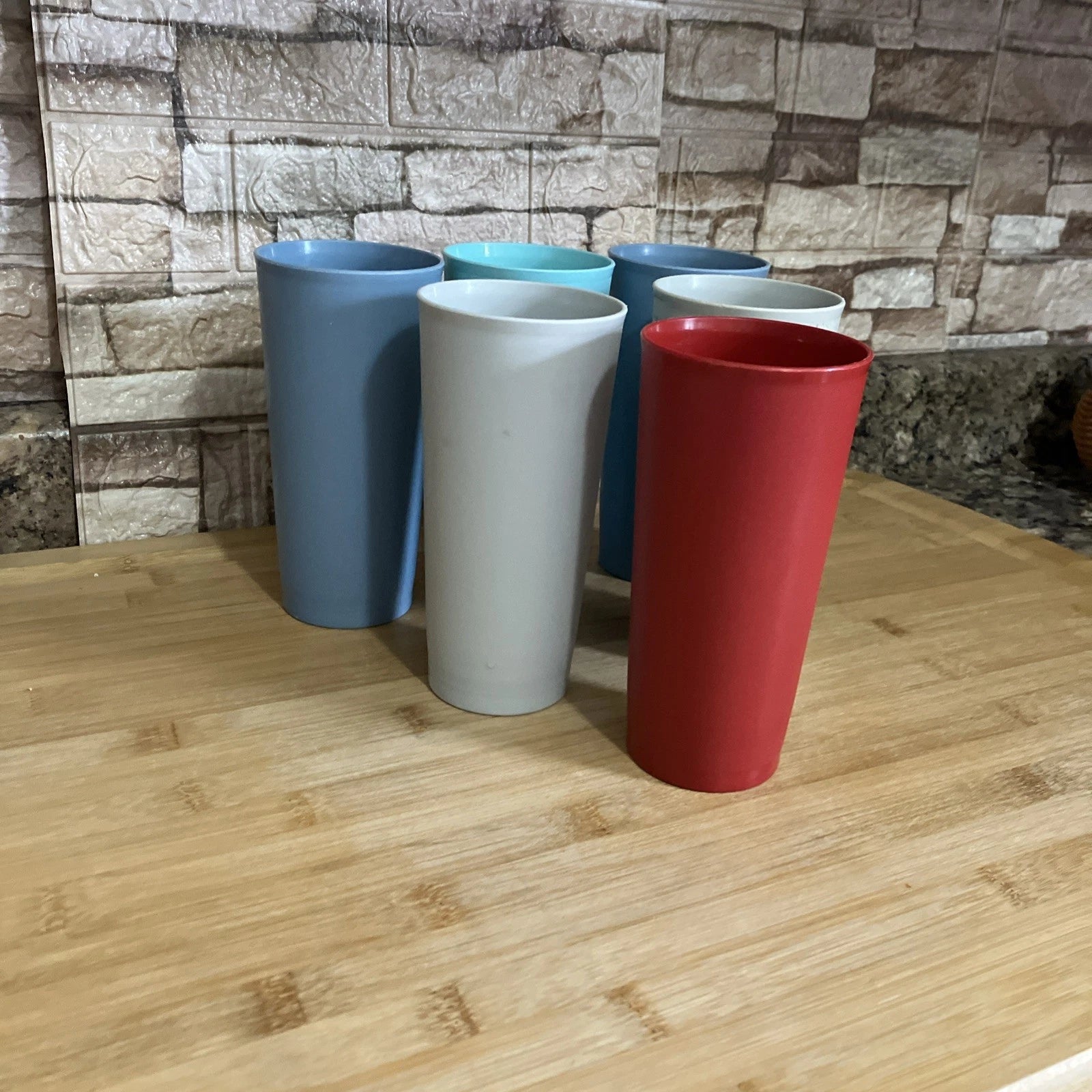 Tupperware Drink Beverage Tumblers Glasses 1348 Set of 6 Vintage Stackable 16 Oz | eBay