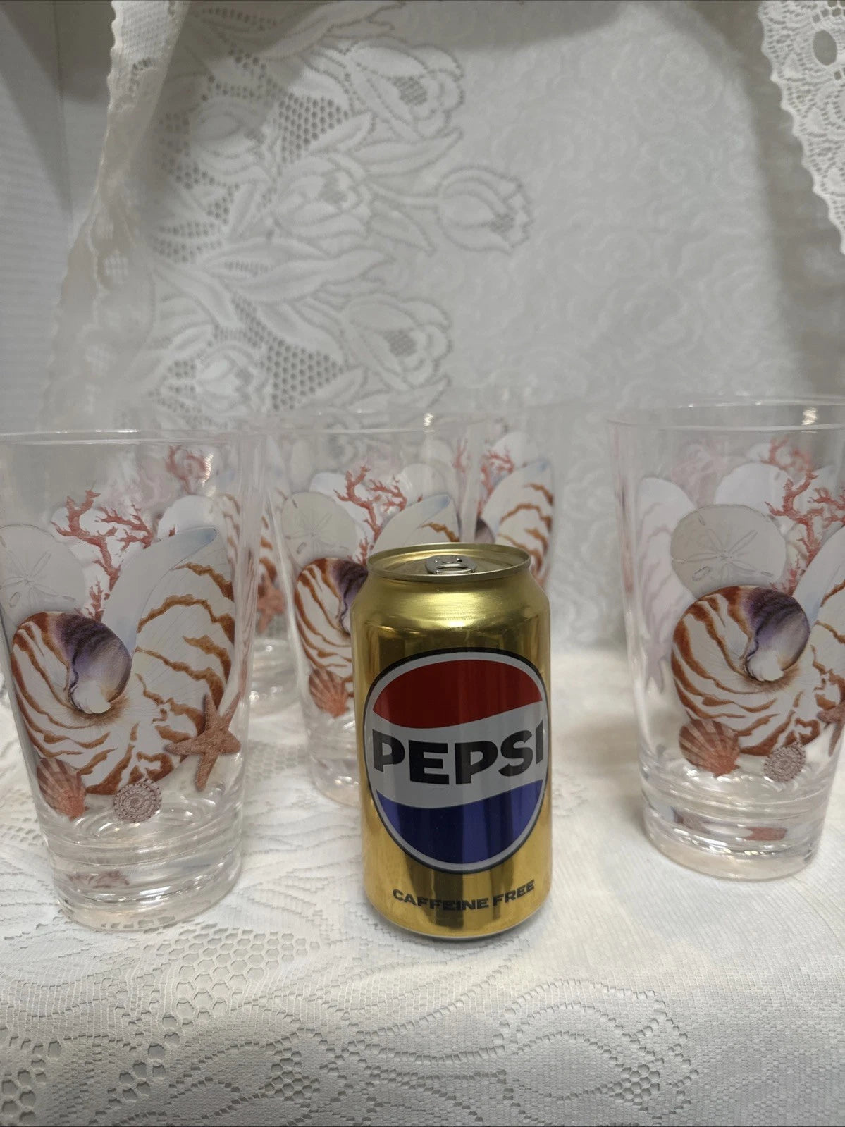 Seashell Acrylic Tumblers Seashells Conch Set of 6 Nautical | eBay