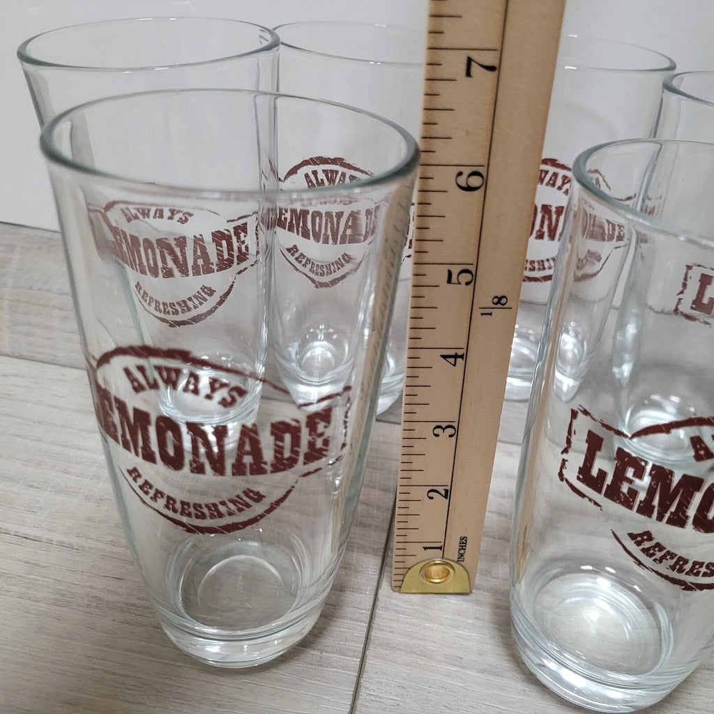 Vintage Crisa Libbey Country Folk Collection Tumblers Lemonade Glasses Set of 6 | eBay