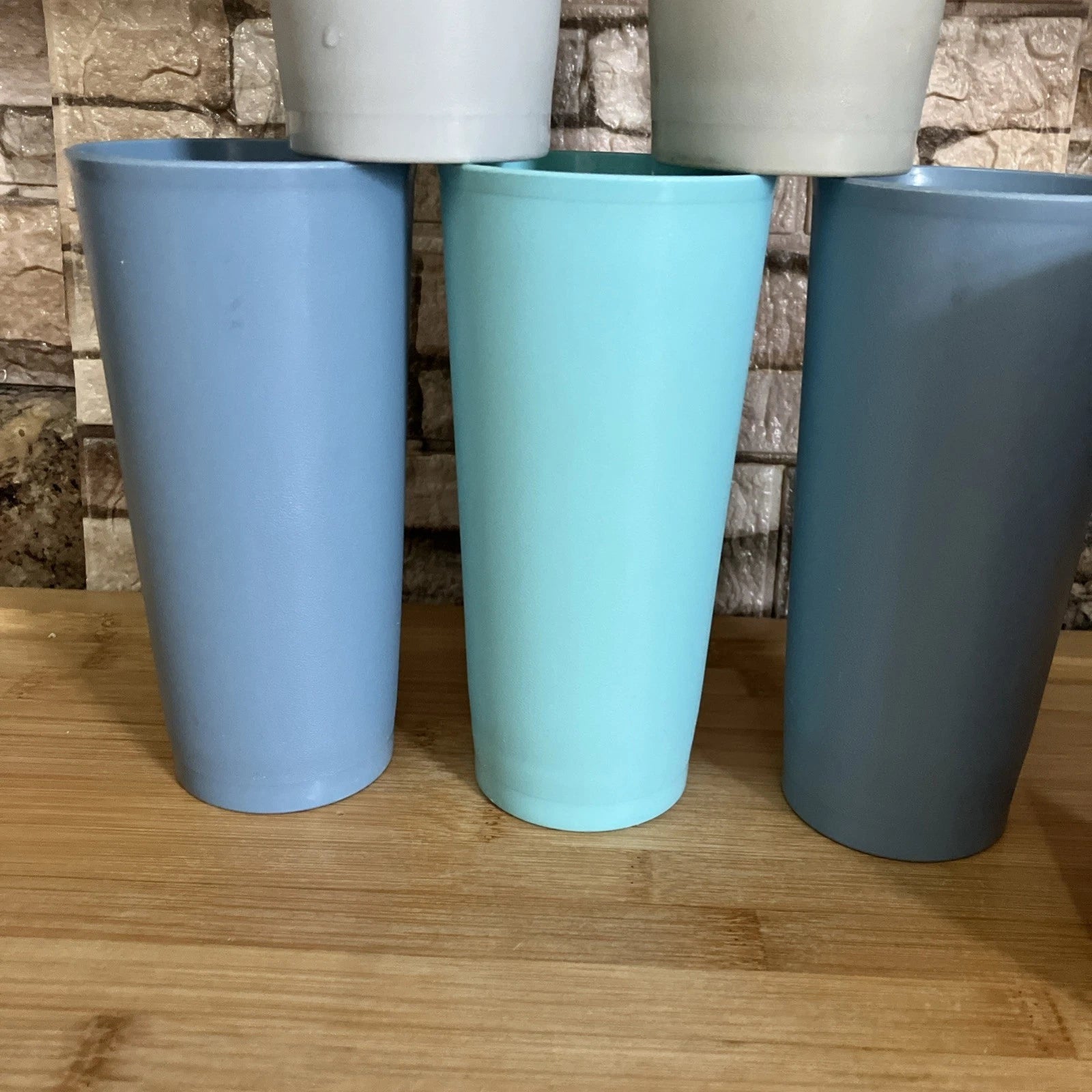 Tupperware Drink Beverage Tumblers Glasses 1348 Set of 6 Vintage Stackable 16 Oz | eBay