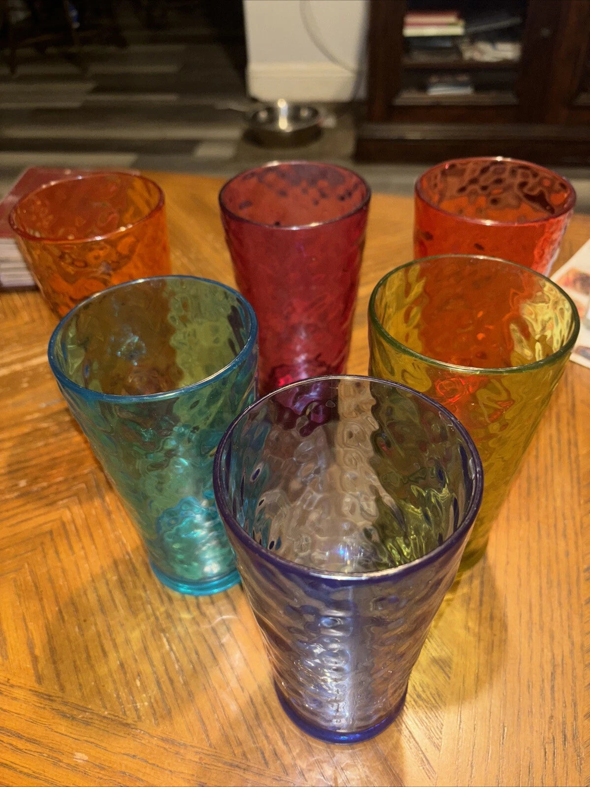 1970’s Pasabache Jewel Tone Optic Circles Acrylic 16oz Tumblers Set Of 6 | eBay