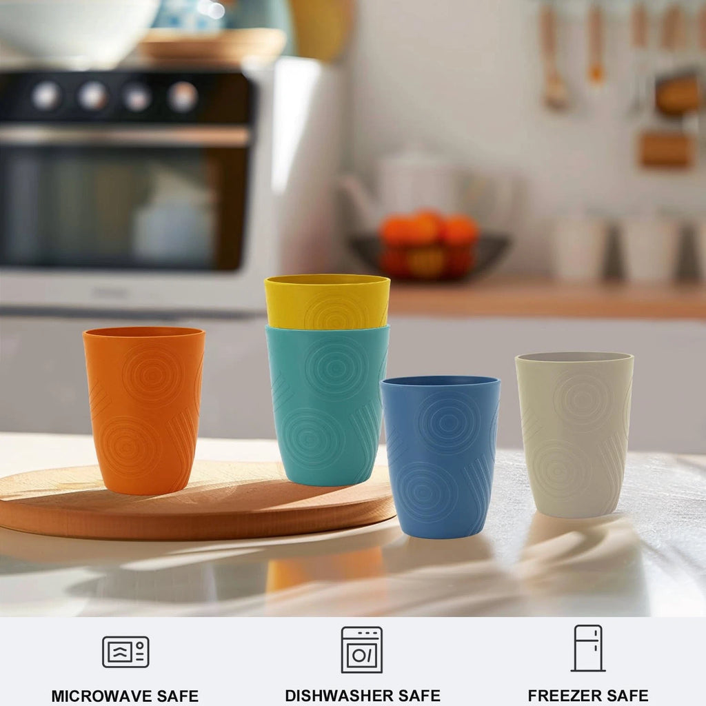 12 oz Wheat Straw Cups Set of 6, Alternatives to Plastic Cups Reusable, Unbre... | eBay