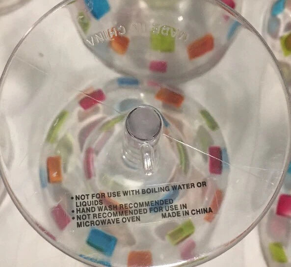 Set Of (6) Plastic Margharita Glasses | eBay